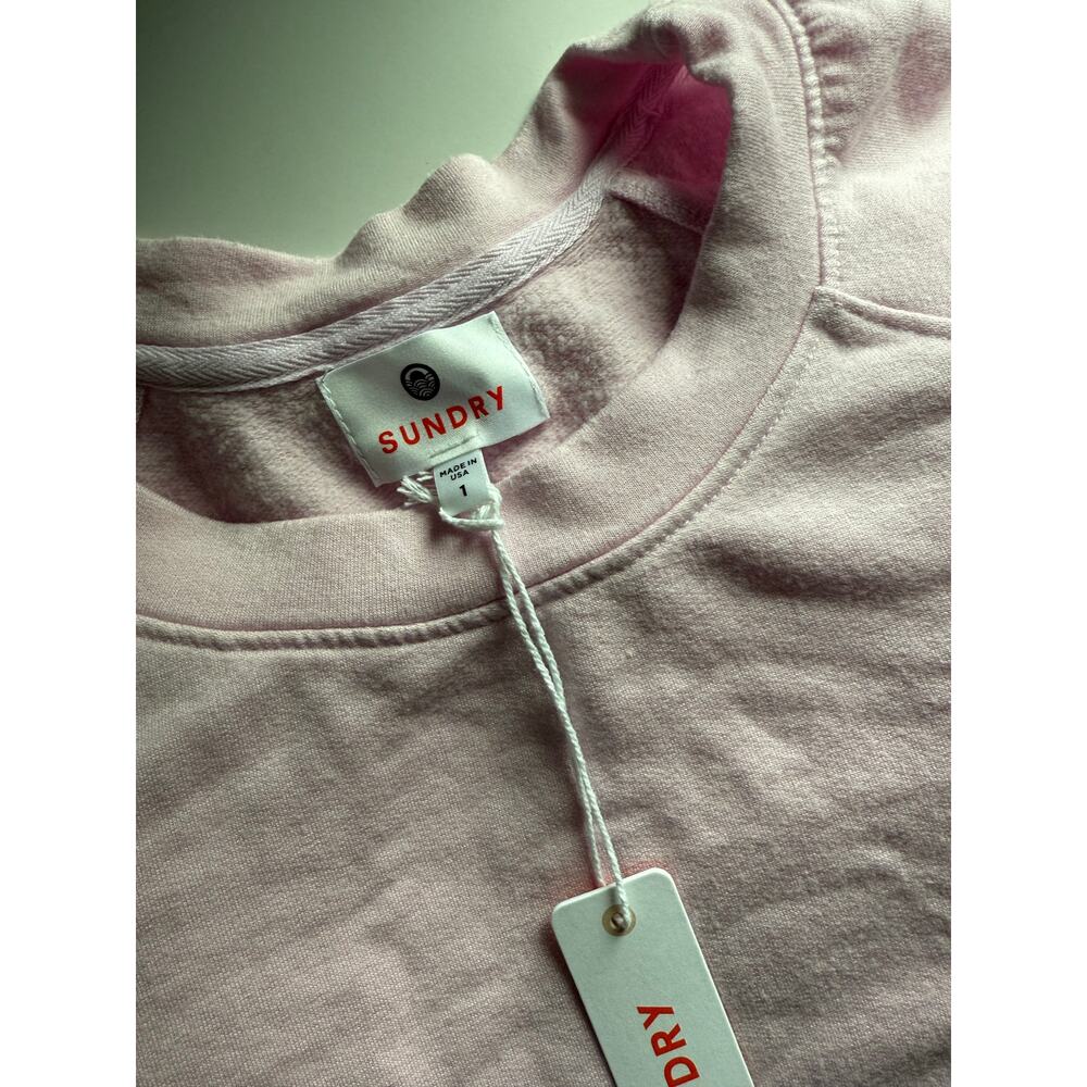 $124 New Sundry Raglan Sweatshirt - Pink - Small - Picture 10 of 10